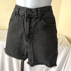Black Jean Shorts